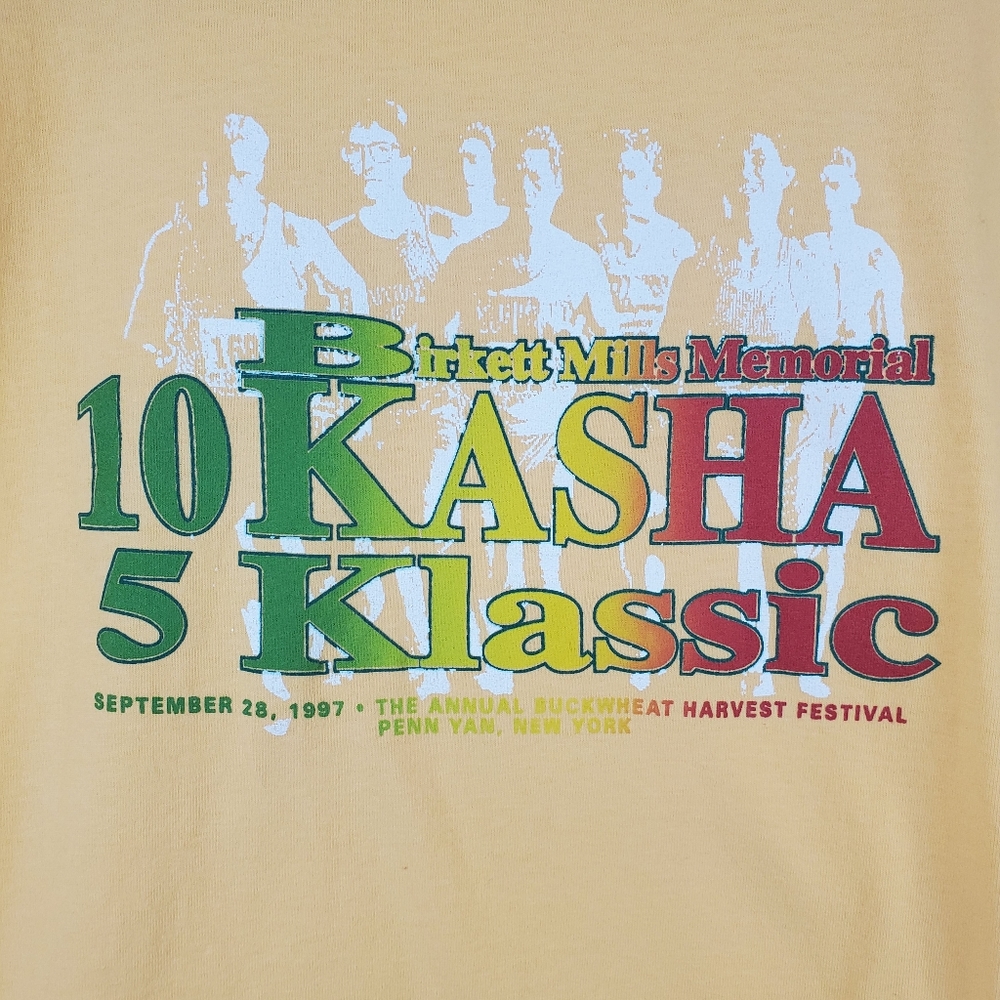 1997 Anvil Birkett Mills Buckwheat Festival T Shirt Race XL Single Stitch USA